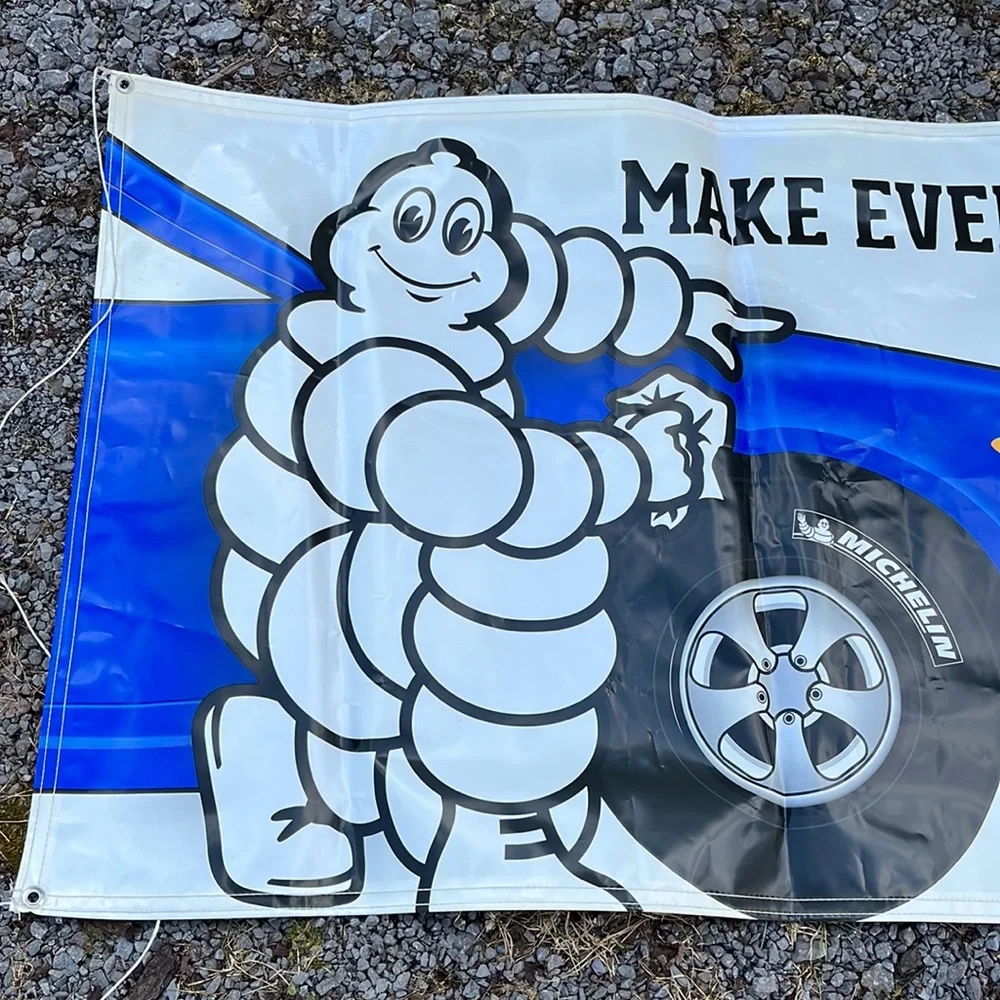 Pepboys Michelin Tires Vinyl Promotional Banner 3’x9.5’ - Picture 2 of 4